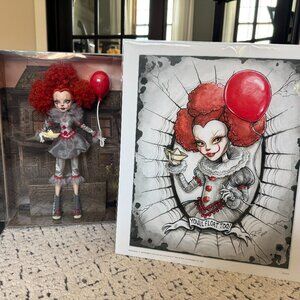 Monster High Pennywise IT Skullector Doll with Limited Edition Print!